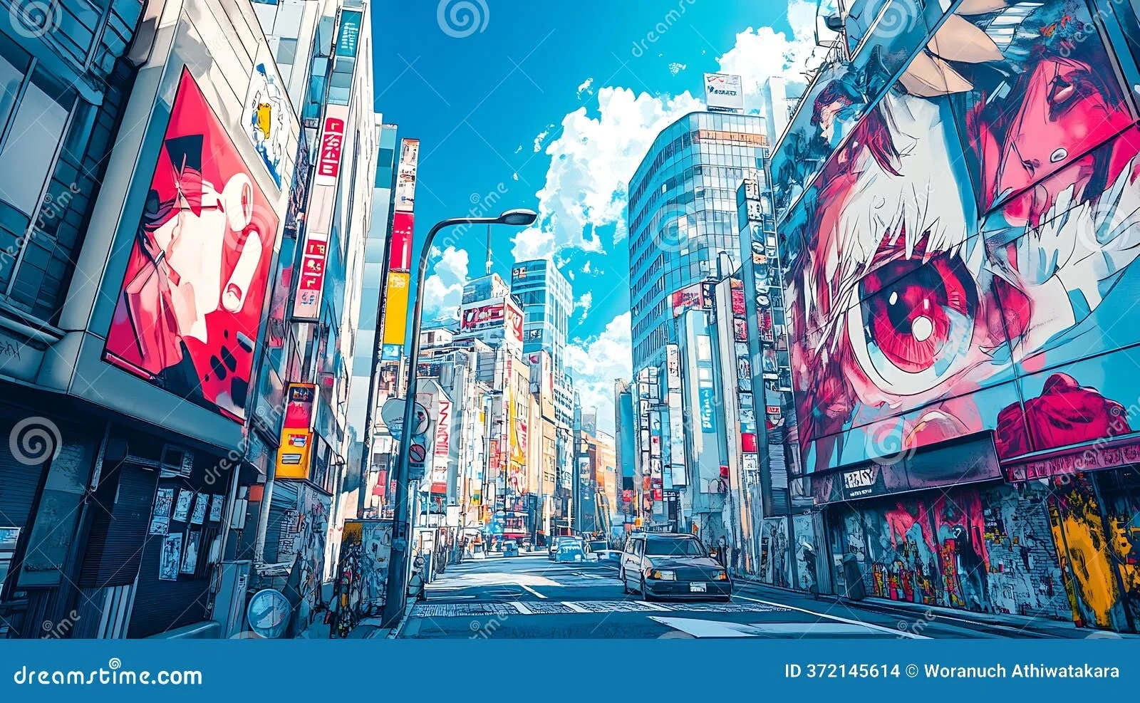 里番动漫频道原创动漫作品中的繁华都市街景