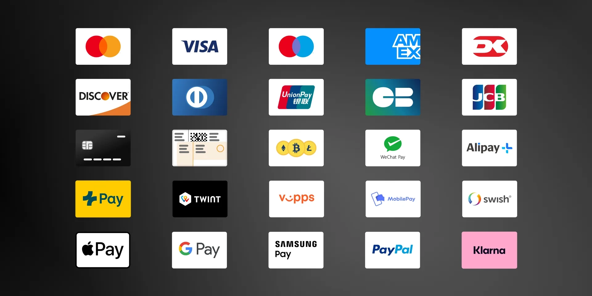 花臂夫夫支持的多种安全支付方式图标展示